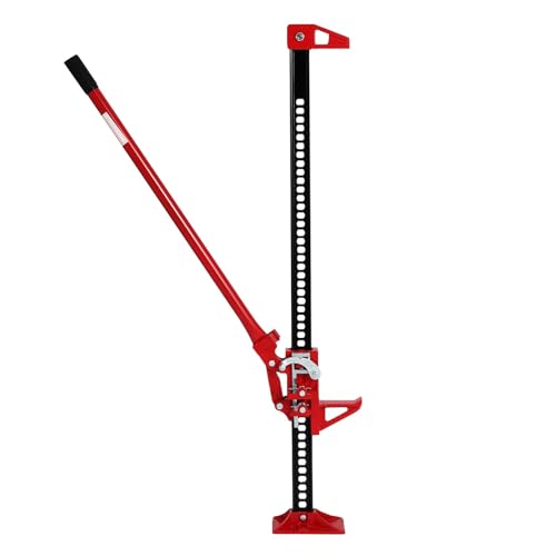 48" Farm Jack, 3 Ton (7000LB) Heavy Duty Farm Ja-ck for Truck SUV Tractor Recovery, 48” Ratcheting Lift Ja-ck with 5.12-41.14" Height Range & Non-Slip Handle by ExploreHorizon - Used condition - US$69.96