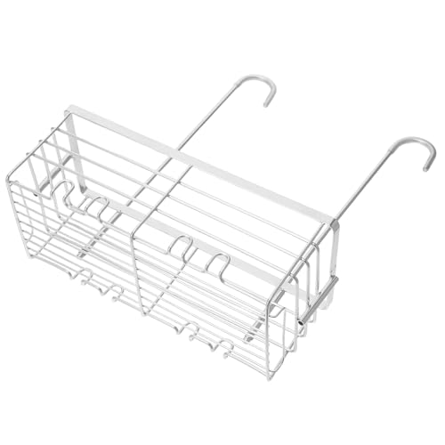 PRETYZOOM Support de Rangement Salle de Bain Design avec 4 Crochets en Acier Inoxydable Argenté et Installation Rapide pour Salle de Bain