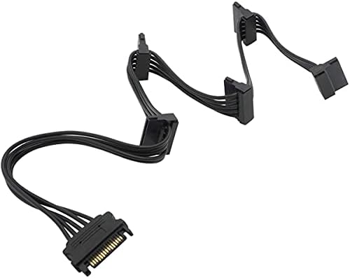 upHere 15 Pin SATA Cables Power Splitter 1 to 5 Adapter Cable,Hard Drive SATA Power Supply Cable Adapter, Converter Cord, 20 inch,SAC1-5