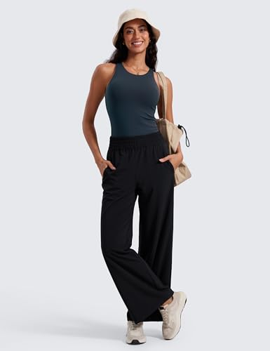 Image of CRZ YOGA Butterluxe High Crew Neck Tank Top | Light Support, Built in Bra, Removable Pads, Yoga, Extremely Soft, Racerback, for Women