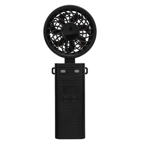 Cuifati Ventilador Portátil Plegable, ABS 5200 MAH Nekvenventilor Descubre Salto con 6 Viento Listo para Afuera Afuera (BLACK)
