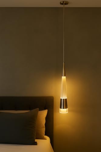 Image of FILLISKA 3 in1 Colour Changing LED Luxurious Hanging /Pendant Light (FrenchGold-MX80)