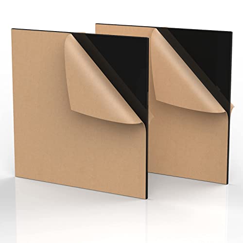 INTELLIMADE, Acrylic Sheet Plexiglass 12" x 12" Square Panel 1/4" (6mm) Thick, Cast Plexi Glass Board with Protective Paper for 