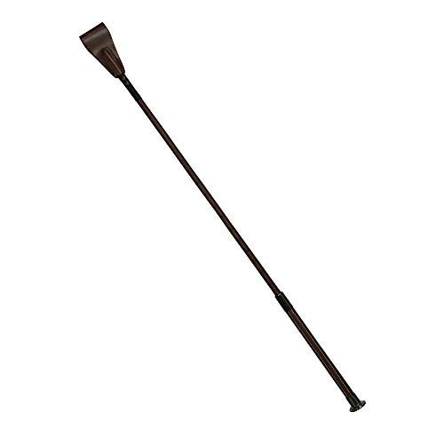 Whip fouet d'équitation Snowbee en cuir véritable marron de 65 cm pour le cavalier exigeant