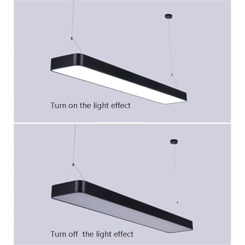 Lámpara colgante para techos altos LED rectangular lineal minimalista de gran tamaño 7