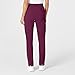 WonderWink Women's High Waist Slim Leg Scrub Pant, Wine, M