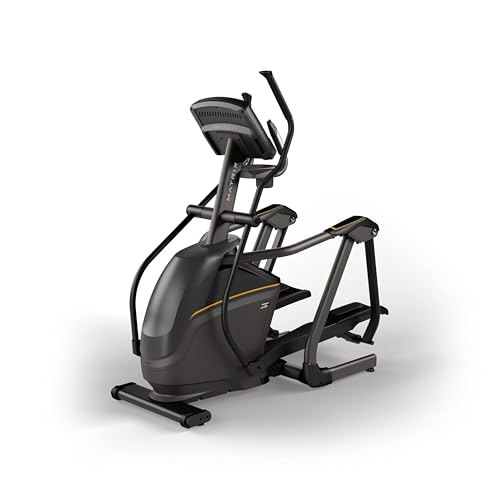 Image of Matrix Fitness E30 Elliptical with XR | 8.5 inch LCD | Low Impact Workouts, Full Body Cardio, High Calorie Burn | Space Saving Compact Design, Suspension Elliptical