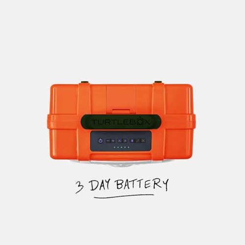 Image of Turtlebox Original Gen 3: Portable Outdoor Bluetooth Speaker - Ultra-Loud (120dB), Waterproof (IP67), Rugged, Impact-Resistant, 3-Day Battery | Party Mode: Unlimited Pairing Stereo, Orange /Dark Green