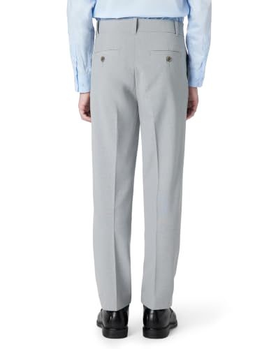 Image of Calvin Klein Boys Flat-Front Bi-Stretch Dress Pant, Straight Leg Fit, Belt Loops & Front Pockets