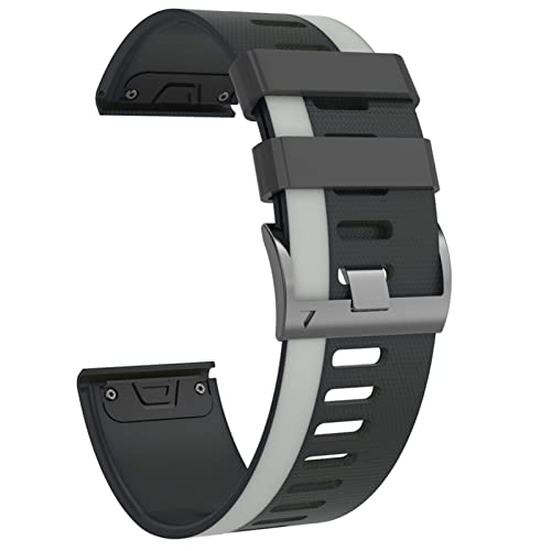 Correa de silicona de 26 mm para Fenix 6X Pro y Garmin Descent MK2 de enganche rápido 6