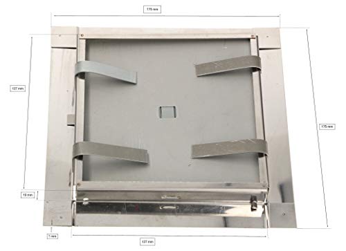KOTARBAU® Kamintür 14x14cm Edelstahl Revisionsklappe Revisionstür Wartungstür Reinigungsklappe Wartungsöffnung Revitür