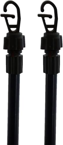 Novostyl 2 x 2.4M Black Heavy Duty Extendable Garden Clothes Line Prop - Washing Line Pole - Image 2