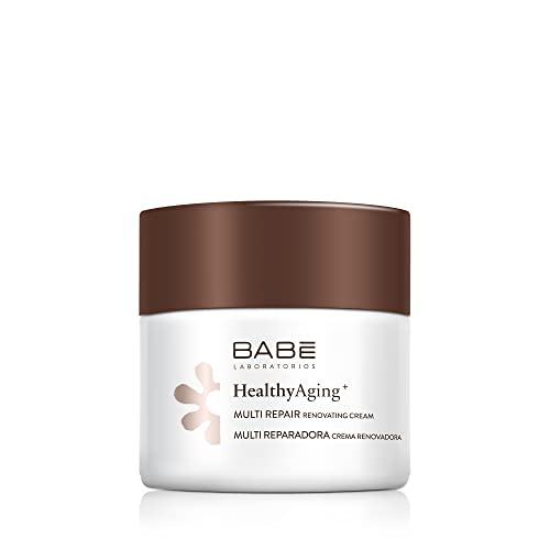 Laboratorios Babé - Multi Reparadora | HealthyAging+ | Crema Facial Hidratante De Noche Renovadora 50 ml | Nutritiva | Regeneradora | Aspecto Joven | Colágeno | Piel Sensible| Antiarrugas