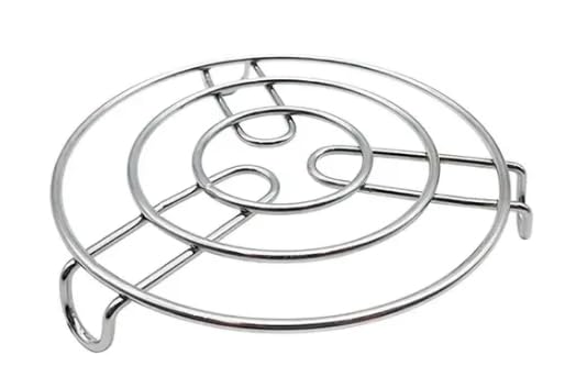 Salvamanteles de acero inoxidable | Estante redondo para cocina | Soporte para platos calientes resistente al calor | Soporte para cocina Donga | Plata