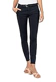 Urban Surface Damen Chino Stoff-Hose mit Flecht-Gürtel Dark-Blue L