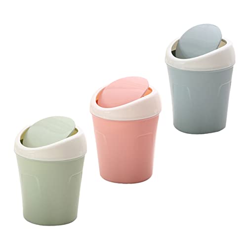 Caneca de basura rectangular pequeña para escritorio miniatura 1