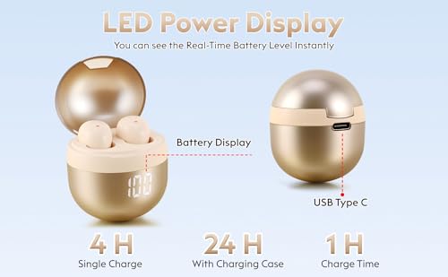 Image of Smallest Sleep Earbuds for Side Sleepers, [Upgrade 2026 Version] Ultra-Comfort & Lightweight Wireless Mini Sleep Headphones for Small Ears, No Low Battery Beep Ear Buds for Sleeping Working