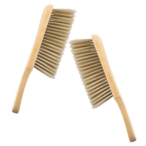 SAFIGLE 2Pcs Dusting Brush with Soft Flexible Bristles and Wood Handle for Household Cleaning of Beds Tables Cabinets and Appliances