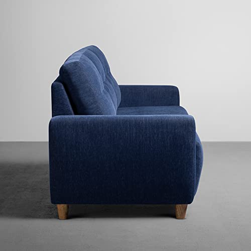 Image of Sleepyhead Yolo Designed by Duroflex - 3 Seater Sofa |Premium Fabric, Plush 3 Layer Cushioning |Modern Buttonless Tufted & Anti-Sag Comfort |Stylish & Durable |3 Years Warranty - Berry Blue