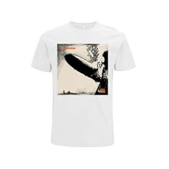 Rock Off LED Zeppelin 1 Cover White Officiel T-Shirt Hommes Unisexe - Les Beatles, Paul McCartney, John Lennon, RIngo Starr, George Harrison