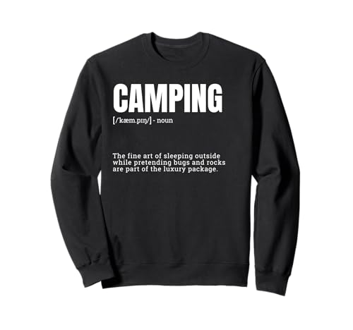 Divertido Camping Durmiendo Fuera Definición Sudadera