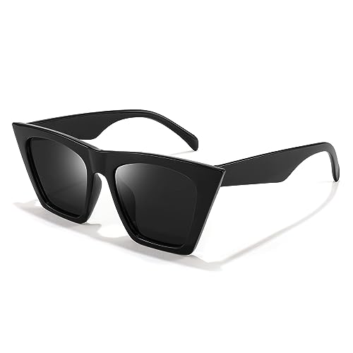 FEISEDY Gafas de Sol Mujer Cuadradas Moda Vintage Pequeñas Ojo de Gato Mujer B2473