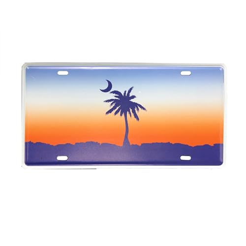 South Carolina License Plate Aluminum Novelty Car Decor License Plates 12"x6" Front of Car Decorative Retro Rusty License Plate for Men Women Car-40