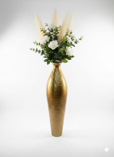 Image of 24 inches Metal Flower Vase for Home Decor Office Living Room Corner Decoration.