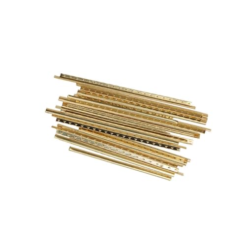 KIXZSAZ Expert Brass Fretwire 19pcs Fret Wire Set Precision Fit Classical Acoustic Guitar Maximum Guitar Parts Golden Brass Fret