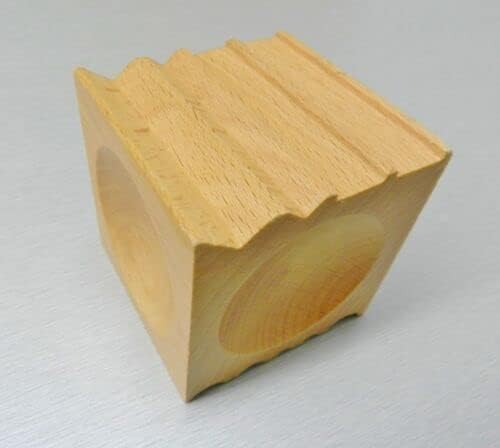 JTS Wood Forming Block Grooved Channels 4 Dapping Spheres Wooden Cube Forming Tool