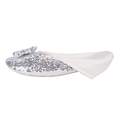 Surblue Women‘s Ballerina Bing Metallic Shine Warm Indoor House Cozy Sequin Slippers/Shoes3