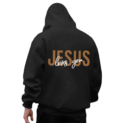 RUMAOZIA Jesus Saved My Life - Felpa da uomo con