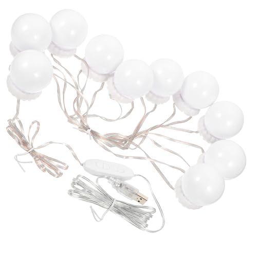HYTROVE Juego de Luces LED para Espejo de Tocador, Bombillas Ventosas y Tres Modos de Color, Iluminación para Baño y Espacios de Maquillaje