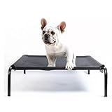 NOVAKA Cama para Perro, 90 * 60 * 15cm Cama Elevada para Perro Portátil con Malla Lavable y Transpirable, Marco de Metal,...