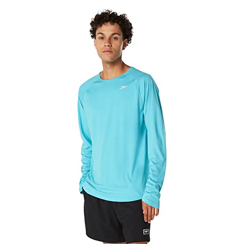Image of Speedo Men's UV Swim Shirt Basic Easy Long Sleeve Regular Fit
