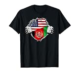 Super Afghanistan USA Flag American Afghan Patriotic Roots T-Shirt