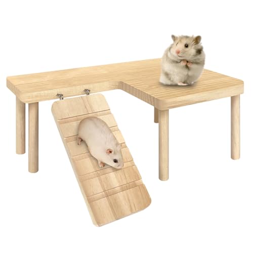 ハムスター 木製ステージ ステージ ハムスターのプラットフォーム チンチラステージ ハムスター 踏み台 小動物用 おもちゃ ハムスターおもちゃ ストレス解消 運動不足 飼育ケージ内装