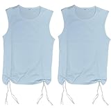 Set of Two White tzitzit Men's Vest 100% Cotton boy Adult with Tassel Israeli Design (US, Alpha, X-Large, Regular, Regular, White)