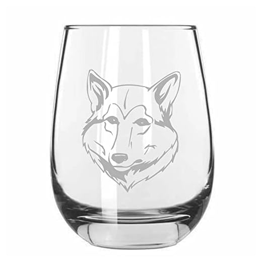West Siberian Laika Dog Personalized Custom Etched 15.25oz Stemless Wine Glass