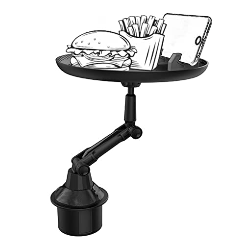 Car Cup Holder Tray– Car Food Table for Cup Holders for Drink Beverage Snacks Swivel Tray – Car Tray Table for Eating with Cell Phone Slot Car Cup Holder Tray– Car Food Table for Cup Holders for Drink Beverage Snacks Swivel Tray – Car Tray Table for Eating with Cell Phone Slot