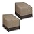 Easy-Going Outdoor Chair Cover Waterproof, Heavy Duty Patio Chair Cover, Windproof Outdoor Furniture Cover with Air Vent (2 Pack-33.5Wx31.5Dx36H inch, Camel/Dark Brown)