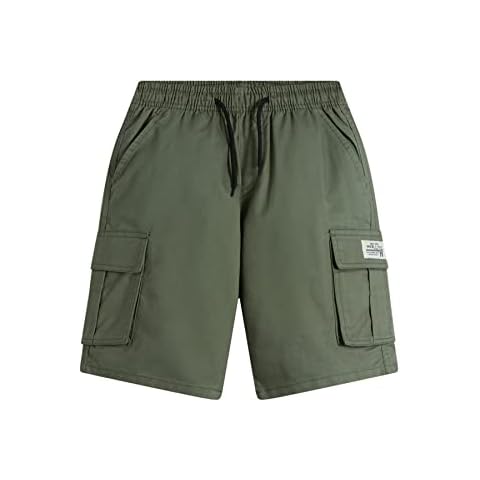SERENYOU Boys Cargo Shorts Kids Cotton Sweat Shorts Boy's Elastic Waist Summer Jogging Shorts Cover