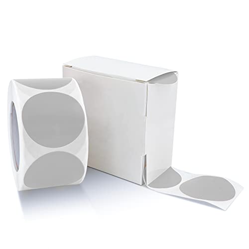 Autocollants ronds gris amovibles 2,5 cm pour organiser sans laisser de traces de colle