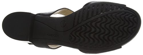 Geox D SYMI B, Sandali Aperti Donna, Nero
