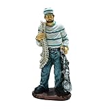 【Fabrication artisanale de qualité】 : Cette statue de marin, aux détails soignés, est une pièce décorative et de collection idéale pour votre décoration intérieure.