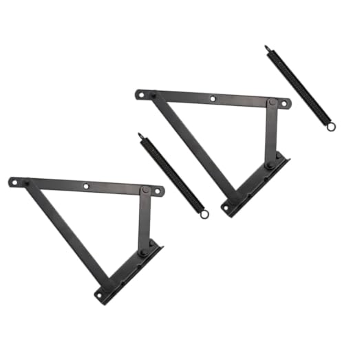 INOOMP Bisagra de Resorte para Cama Plegable de Aleación Negra Diseño de Muelle Dividido y Soporte de Resorte para Aplicaciones en Muebles y Puertas de Armario