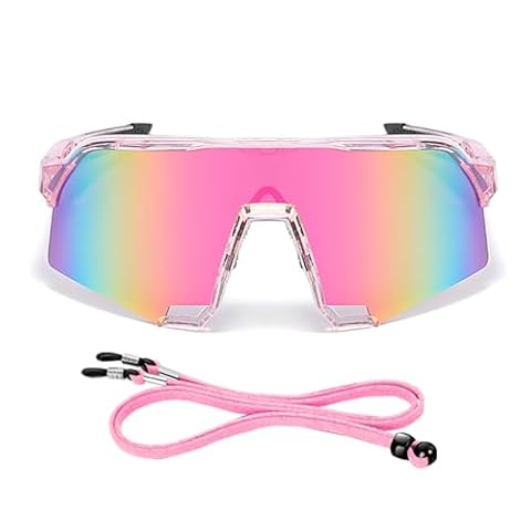 FOSDICK Okulary do biegania dla kobiet, okulary rowerowe dla mężczyzn, okulary sportowe z ochroną UV400 dla mężczyzn i kobiet, okulary rowerowe z smyczą na zewnątrz, odporne na wiatr, do jazdy