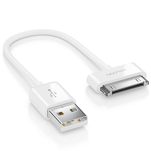 deleyCON 015m 30 Pin USB Cable Dock Connector Cable de Sincronizacin Cable de Carga Cable de Datos Compatible con iPhone 4s 4 3Gs 3G iPad iPod Blanco