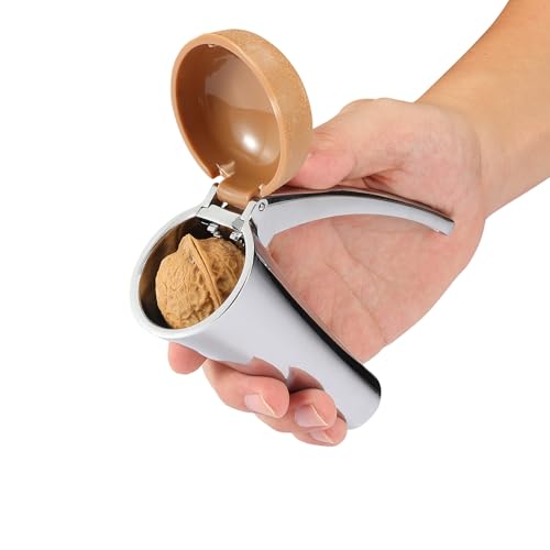 iziusy Nut Cracker, Heavy Duty Nutcracker, Nutcracker Tool with Long Leverage & Spring Return and