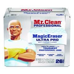 Magic Eraser Ultra Pro Multi-Purpose Cleaner, 4.72 x 1.38, 2.56" Thick, White, 26/Carton